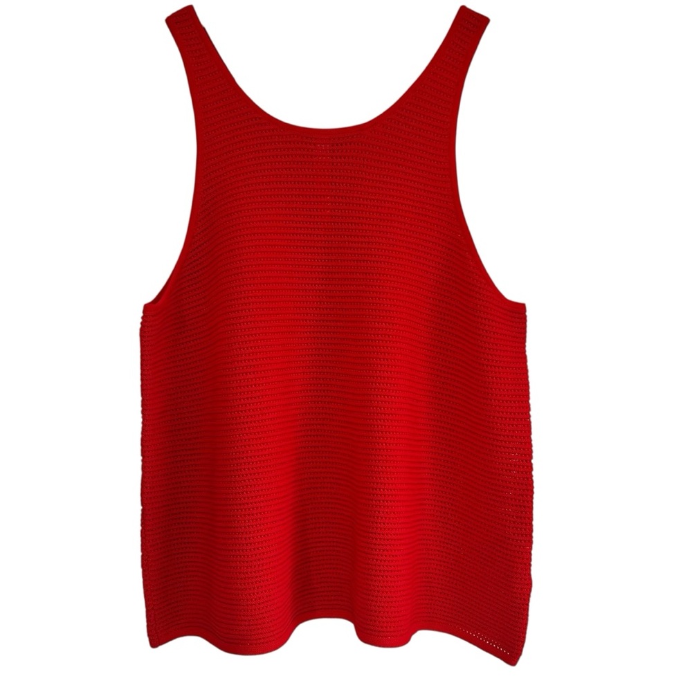 Babaton red mesh knit tank top oversized & cropped size XS excellent condition